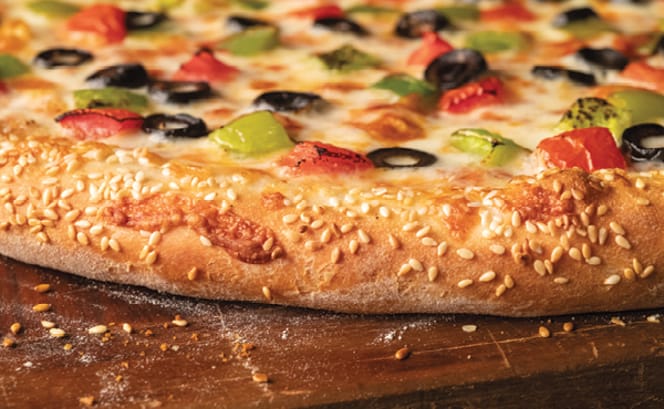 Sesame Seed crust pizza